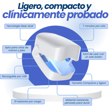 Adiós Hongos YA: Dispositivo no invasiso indoloro Elimina el hongo sin dolor (7 Dias / 99% de exactitud)